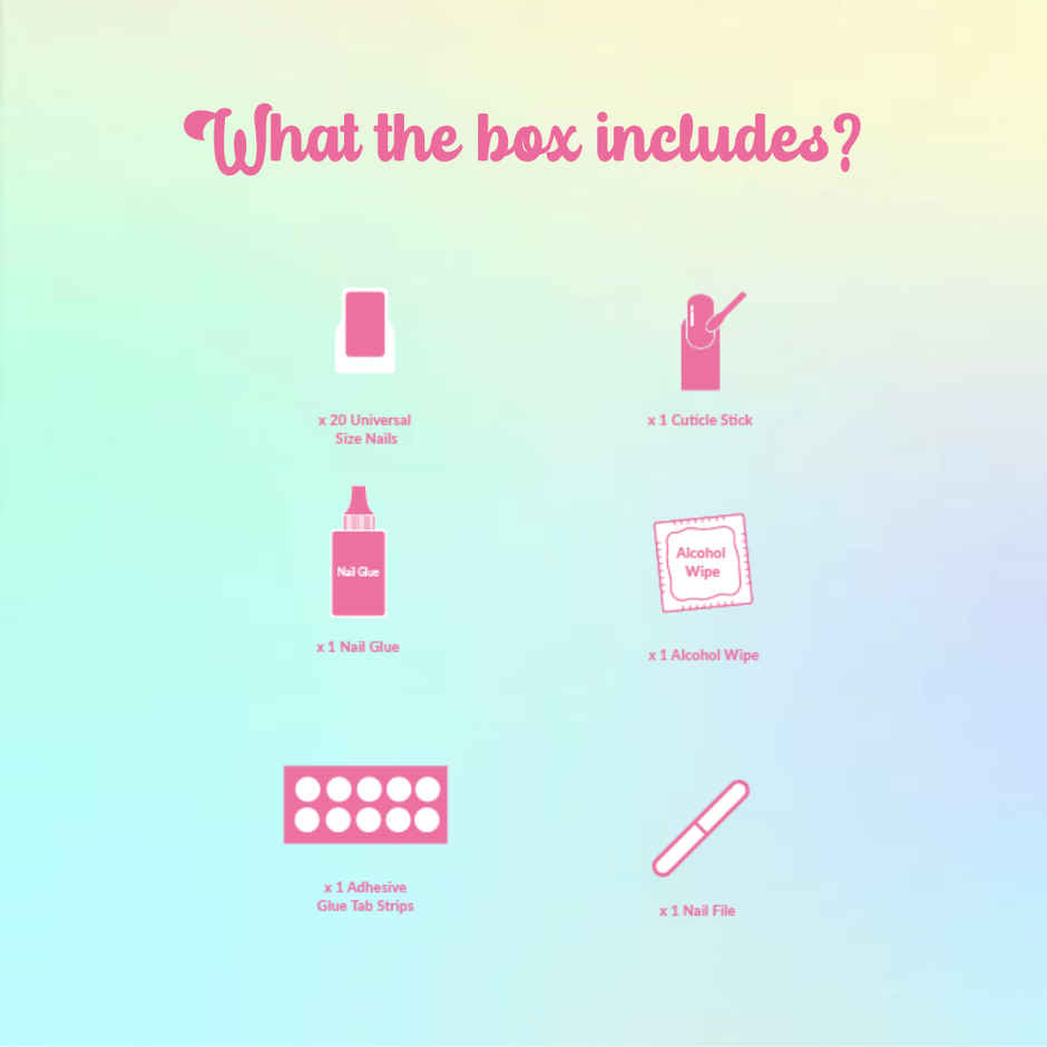 Polish Me Pretty Reusable Nails - Short Oval Glitter